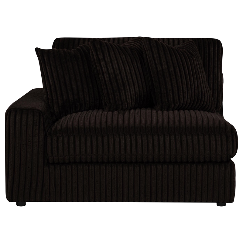 Pemberly Row 2-piece Upholstered Reversible Chaise Sectional in Chocolate