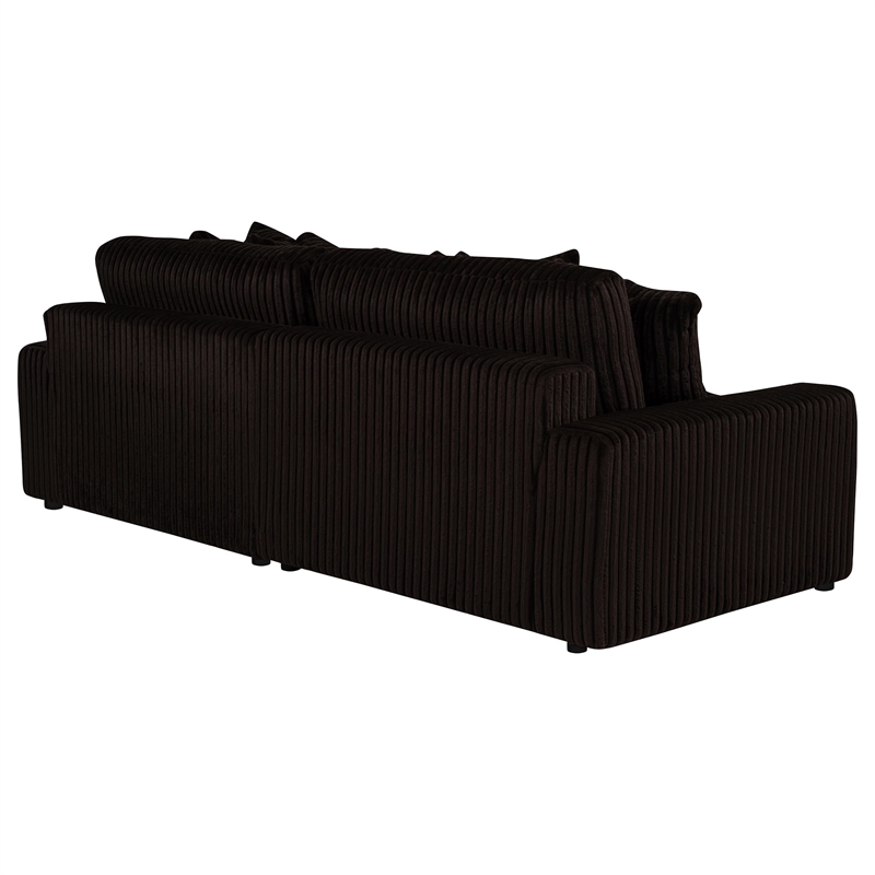 Pemberly Row 2-piece Upholstered Reversible Chaise Sectional in Chocolate