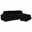 Pemberly Row 2-piece Upholstered Reversible Chaise Sectional in Black