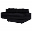 Pemberly Row 2-piece Upholstered Reversible Chaise Sectional in Black