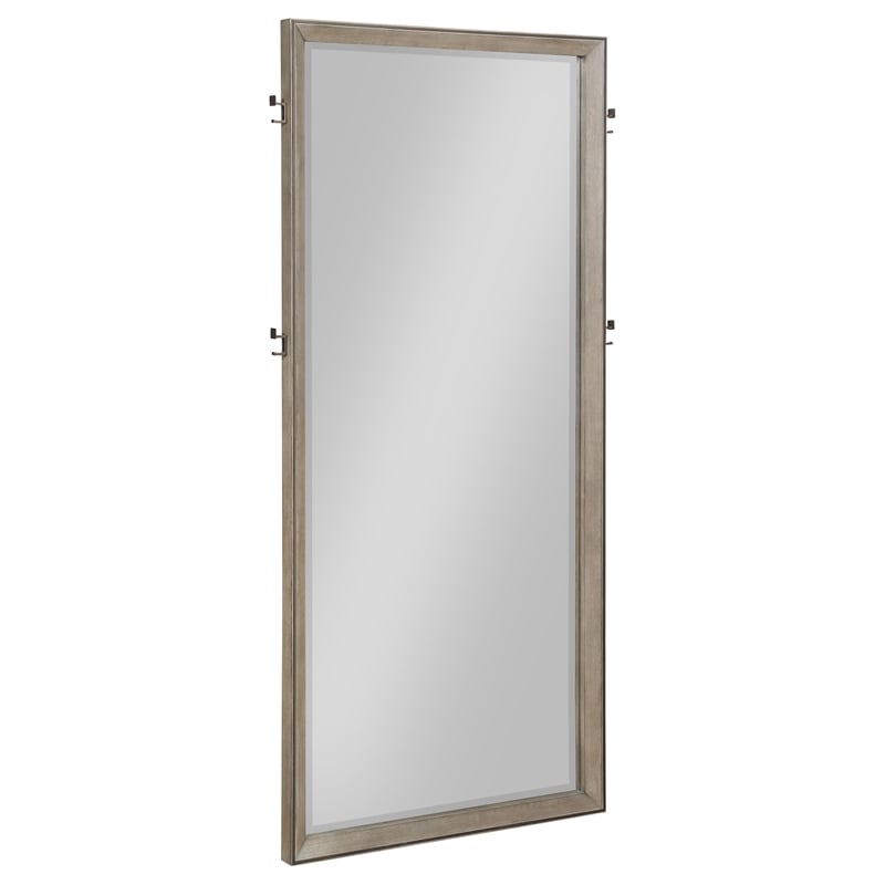 Pemberly Row 80-inch Full-Length Standing Floor Mirror in Washed Oak