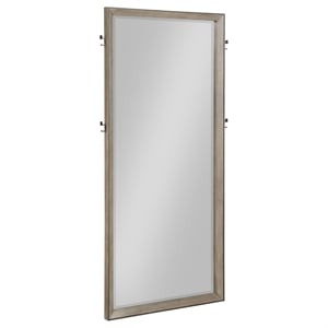 Pemberly Row 80-inch Full-Length Standing Floor Mirror in Washed Oak
