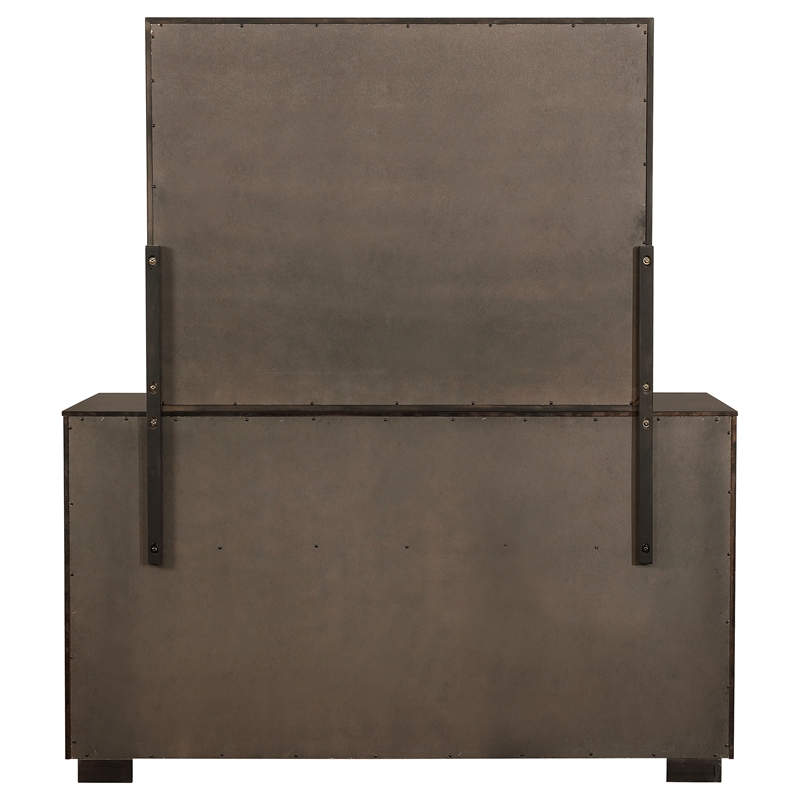 Pemberly Row 8-Drawer Dresser with Mirror in Smoked Peppercorn