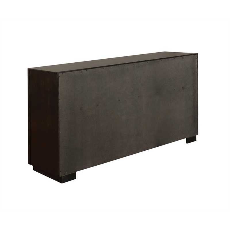 Pemberly Row 8-Drawer Dresser with Metallic Pulls in Smoked Peppercorn