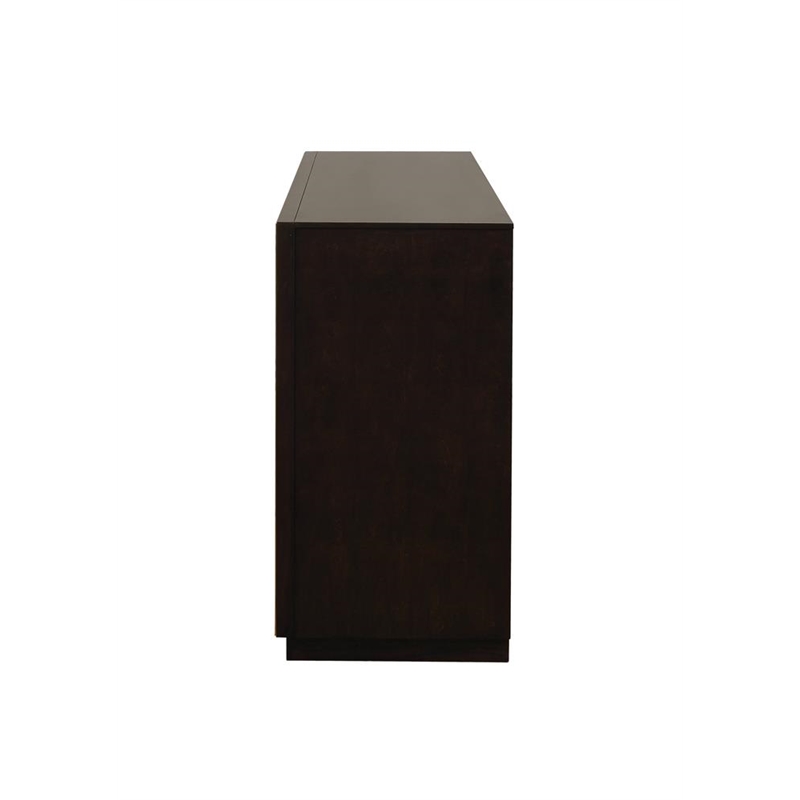 Pemberly Row 8-Drawer Dresser with Metallic Pulls in Smoked Peppercorn