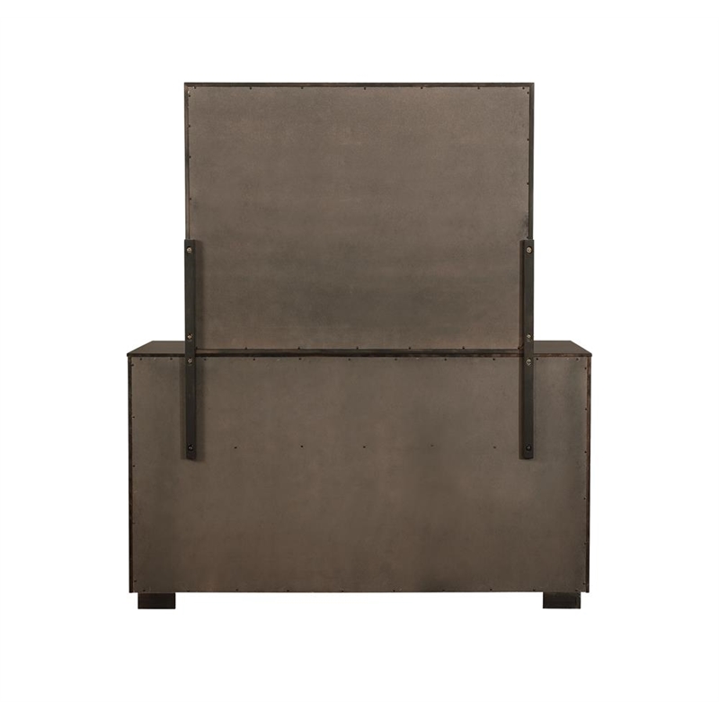 Pemberly Row 8-Drawer Dresser with Metallic Pulls in Smoked Peppercorn