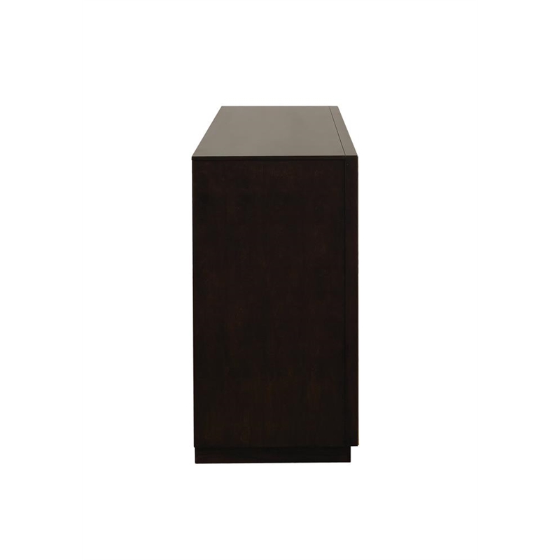 Pemberly Row 8-Drawer Dresser with Metallic Pulls in Smoked Peppercorn