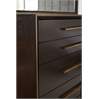 Pemberly Row 8-Drawer Dresser with Metallic Pulls in Smoked Peppercorn