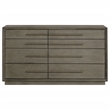 Pemberly Row 8-Drawer Bedroom Dresser with Bar Pulls in Taupe Oak