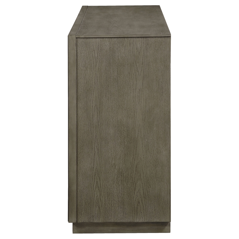 Pemberly Row 8-Drawer Bedroom Dresser with Bar Pulls in Taupe Oak