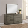 Pemberly Row 8-Drawer Bedroom Dresser and Mirror in Taupe Oak