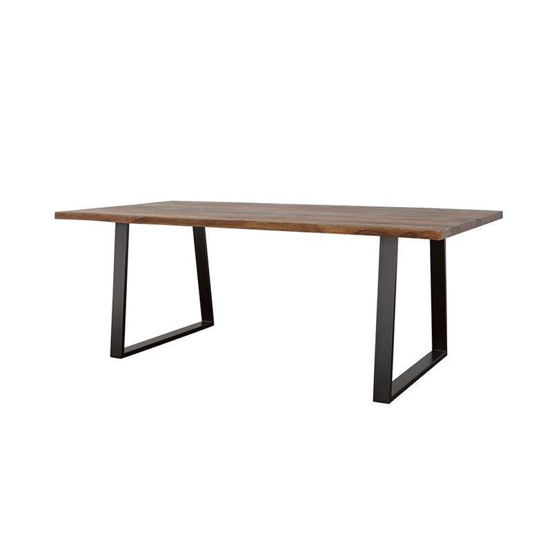 Pemberly Row 80-inch Live Edge Dining Table in Grey Sheesham Wood