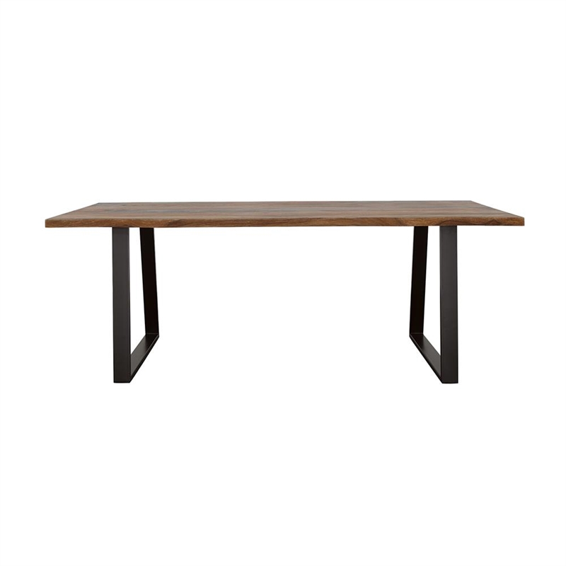 Pemberly Row 80-inch Live Edge Dining Table in Grey Sheesham Wood