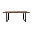Pemberly Row 80-inch Live Edge Dining Table in Grey Sheesham Wood