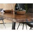 Pemberly Row 80-inch Live Edge Dining Table in Grey Sheesham Wood