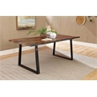 Pemberly Row 80-inch Live Edge Dining Table in Grey Sheesham Wood