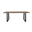 Pemberly Row 80-inch Live Edge Dining Table in Grey Sheesham Wood