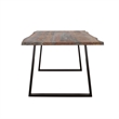 Pemberly Row 80-inch Live Edge Dining Table in Grey Sheesham Wood