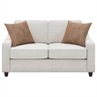 Pemberly Row 2-Piece Upholstered Sloped Arm Chenille Sofa Set in Beige