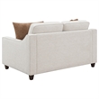 Pemberly Row 2-Piece Upholstered Sloped Arm Chenille Sofa Set in Beige