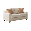 Pemberly Row 3-Piece Upholstered Sloped Arm Chenille Sofa Set in Beige
