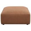 Pemberly Row Oversized Square Upholstered Ottoman in Terracotta