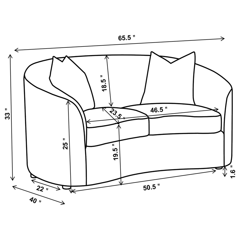 Pemberly Row 2-Piece Boucle Upholstered Sloped Arm Sofa Set in Latte