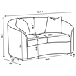 Pemberly Row 2-Piece Boucle Upholstered Sloped Arm Sofa Set in Latte