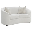 Pemberly Row 2-Piece Boucle Upholstered Sloped Arm Sofa Set in Latte