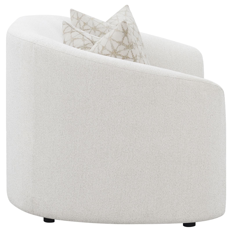 Pemberly Row 2-Piece Boucle Upholstered Sloped Arm Sofa Set in Latte