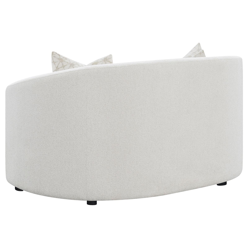 Pemberly Row 2-Piece Boucle Upholstered Sloped Arm Sofa Set in Latte