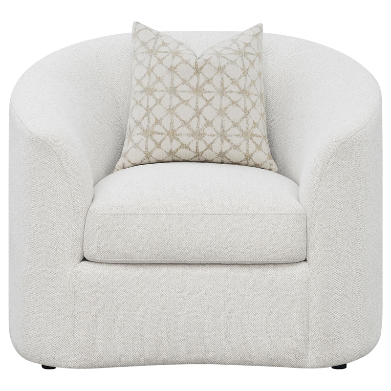 Pemberly Row 3-Piece Boucle Upholstered Sloped Arm Sofa Set in Latte