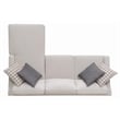 Pemberly Row Upholstered Sloped Arm Sectional Sofa in Platinum