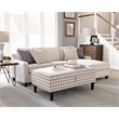 Pemberly Row Upholstered Sloped Arm Sectional Sofa in Platinum