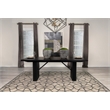 Pemberly Row Rectangular 84-inch Oak Veneer Dining Table in Black