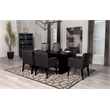 Pemberly Row Rectangular 84-inch Oak Veneer Dining Table in Black
