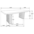 Pemberly Row Rectangular 84-inch Oak Veneer Dining Table in Black
