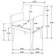 Pemberly Row 5-Piece Rectangular Dining Set with 4 Arm Chairs in Black