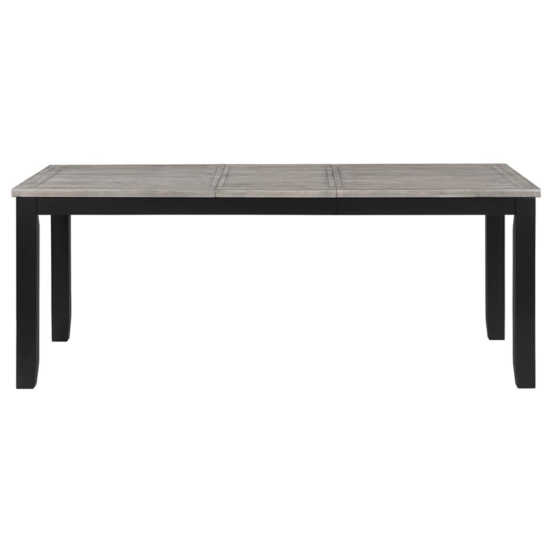 Pemberly Row 5-Piece Rectangular Extension Leaf Dining Set in Black