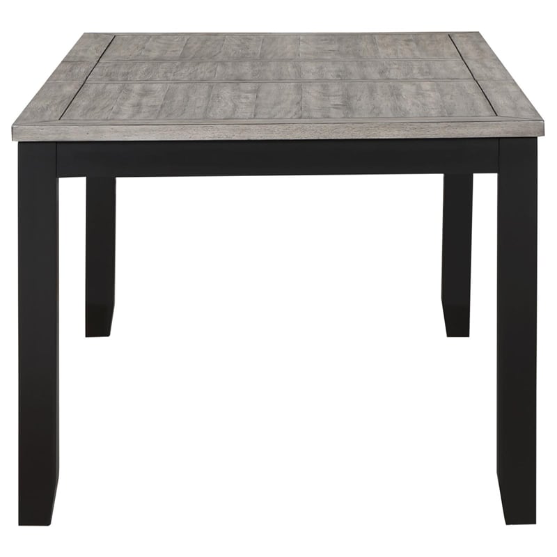 Pemberly Row 5-Piece Rectangular Extension Leaf Dining Set in Black