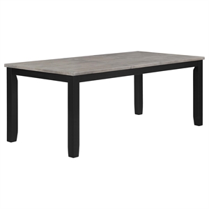 Pemberly Row Rectangular 78-inch Extension Leaf Dining Table in Black