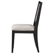 Pemberly Row Wood Dining Side Chair Set of 2 in Grey and Black
