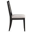 Pemberly Row Wood Dining Side Chair Set of 2 in Grey and Black