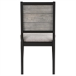 Pemberly Row Wood Dining Side Chair Set of 2 in Grey and Black