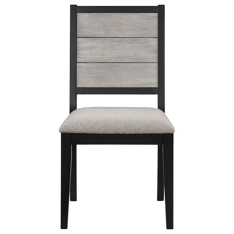 Pemberly Row 7-Piece Rectangular Extension Leaf Dining Set in Black