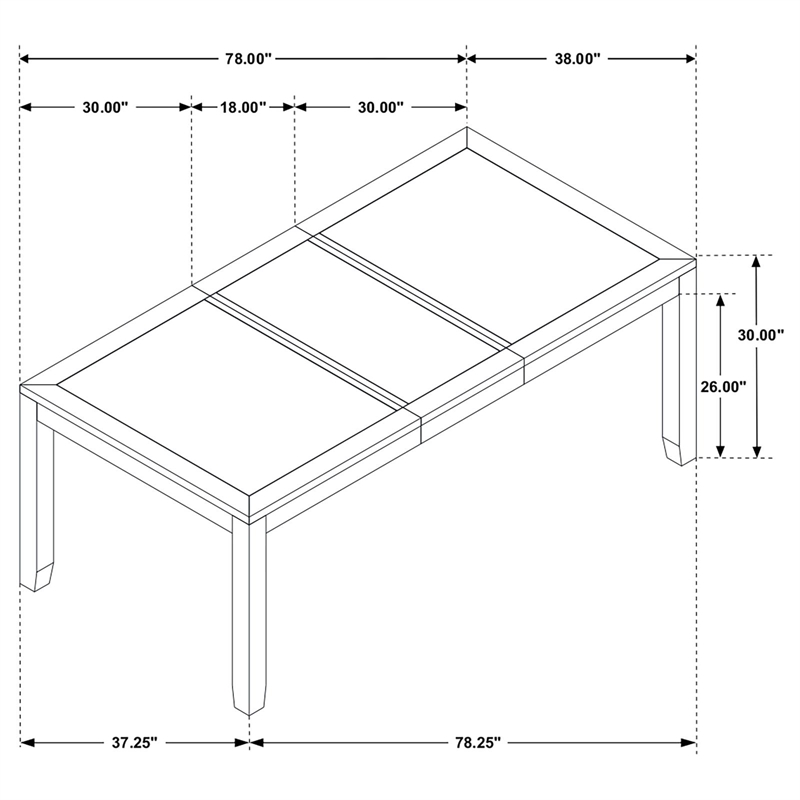 Pemberly Row 7-Piece Rectangular Extension Leaf Dining Set in Black
