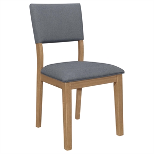 Pemberly Row Fabric Upholstered Dining Side Chair Set of 2 in Brown
