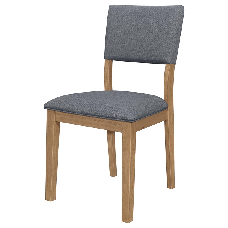 Pemberly Row Fabric Upholstered Dining Side Chair Set of 2 in Brown