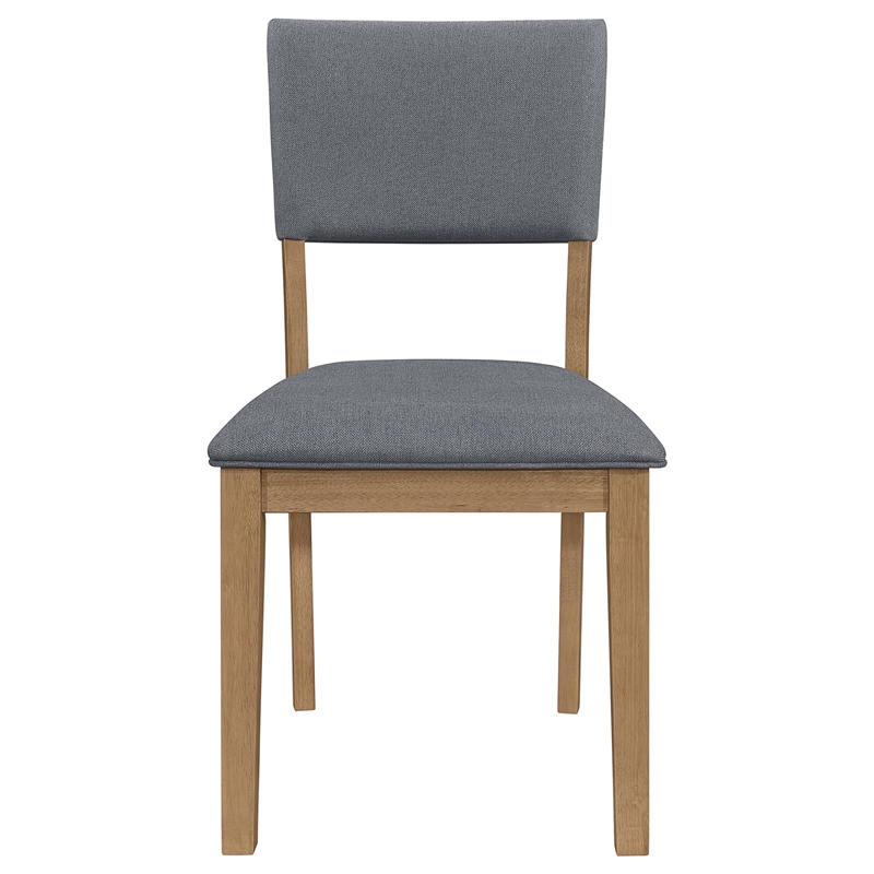 Pemberly Row Fabric Upholstered Dining Side Chair Set of 2 in Brown