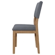 Pemberly Row Fabric Upholstered Dining Side Chair Set of 2 in Brown